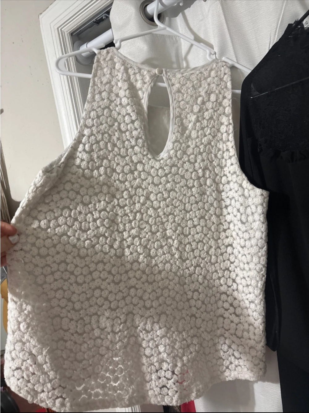 glam Cream Crochet Halter Camisole